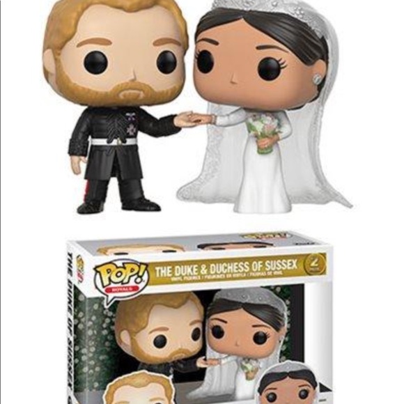 DUKE & DUCHESS OF SUSSEX. FUNKO POP & TEA TIN CAN - Picture 2 of 6